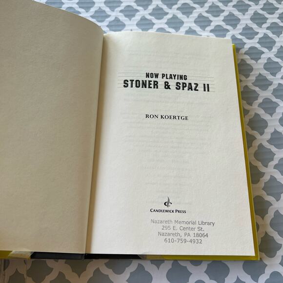 Now Playing Stoner & Spaz II by Ron Koertge Hardcover Book Pre-Loved - Picture 3 of 6
